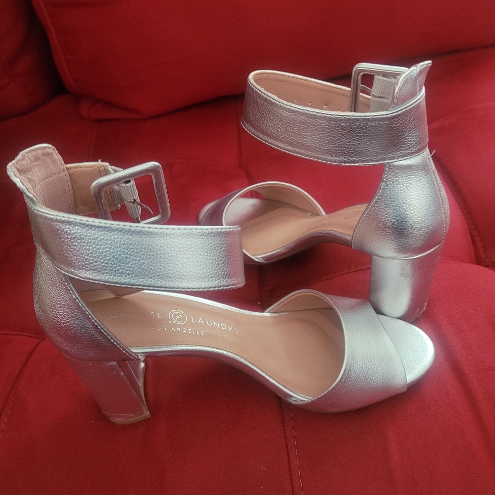 Silver Metallic Heels